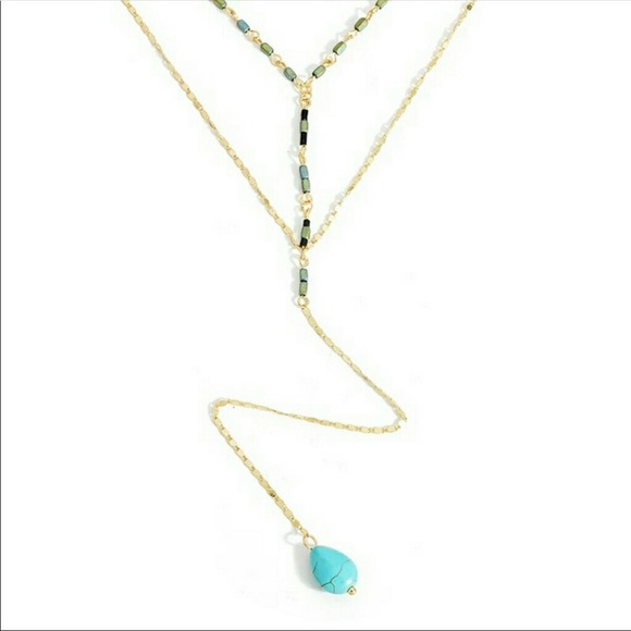 Double Layered Hematite & Howlite Necklace 14k - Picture 3 of 6